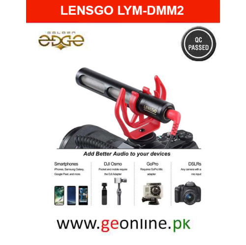 LENSGO LYM-DMM2 Super Cardioid Video Recording DSLR/Camcorder/Phone Condenser Microphone for Canon Sony Nikon LENSGO LYM-DMM2 Super Cardioid Video Recording DSLR/Camcorder/Phone Condenser Microphone for Canon Sony Nikon