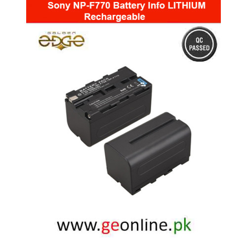 Sony NP-F770 Battery Info LITHIUM Rechargeable Sony NP-F770 Battery Info LITHIUM Rechargeable