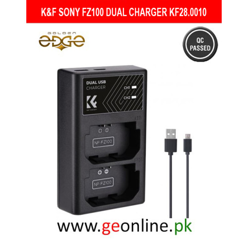 K&F Sony FZ100 Dual Charger Type c Charging Port | KF28.0010