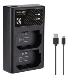K&F Sony FZ100 Dual Charger Type c Charging Port | KF28.0010 K&F Sony FZ100 Dual Charger Type c Charging Port | KF28.0010