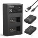 K&F Concept LP-E12 Dual Channel Battery Charger with 2-Pack Batteries for Canon