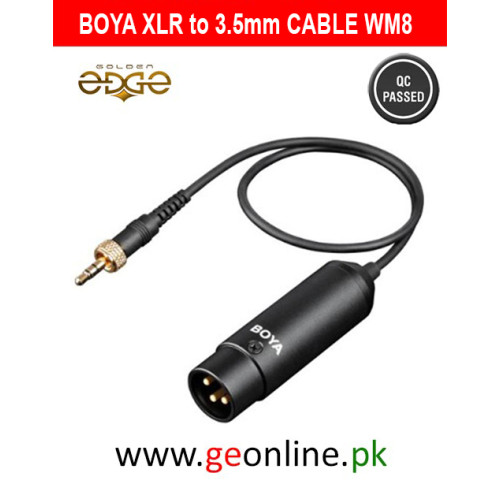 BOYA Input Cable – XLR Male to 3.5mm TRS Locking Connector