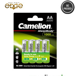Combo Pack - Battery AA Camelion 1000mAh Always Ready Rechargeable 4 Combo Pack - Battery AA Camelion 1000mAh Always Ready Rechargeable 4