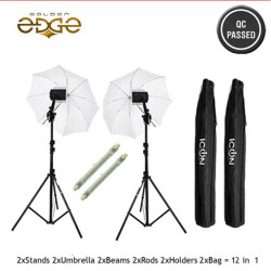 Combo KIT - ICON 8 Foot Long Light Stand Studio Umbrella Continuous Lighting Kit, Umbrellas Beams 2000 Watt & Stands Combo KIT - ICON 8 Foot Long Light Stand Studio Umbrella Continuous Lighting Kit, Umbrellas Beams 2000 Watt & Stands