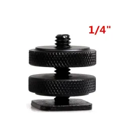 Hot Shoe To 1/4 Tripod Mount Adapter