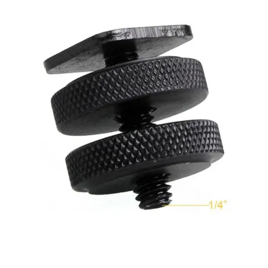 Hot Shoe To 1/4 Tripod Mount Adapter