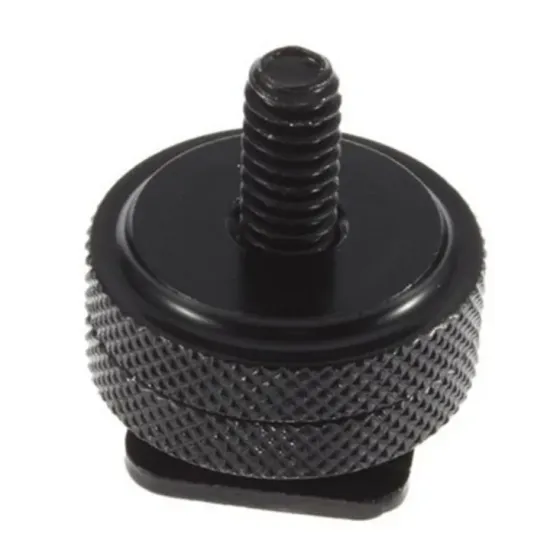 Hot Shoe To 1/4 Tripod Mount Adapter