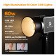 K&F PL-60B 60W Bi-Color COB Light with Built-in 4500mAh Battery and Type-C PD Fast Charging K&F PL-60B 60W Bi-Color COB Light with Built-in 4500mAh Battery and Type-C PD Fast Charging