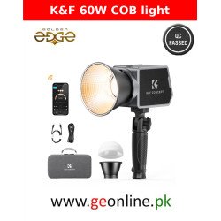 K&F PL-60B 60W Bi-Color COB Light with Built-in 4500mAh Battery and Type-C PD Fast Charging
