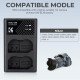 K&F Concept EN-EL15 Dual Channel Camera Battery Charger for Nikon