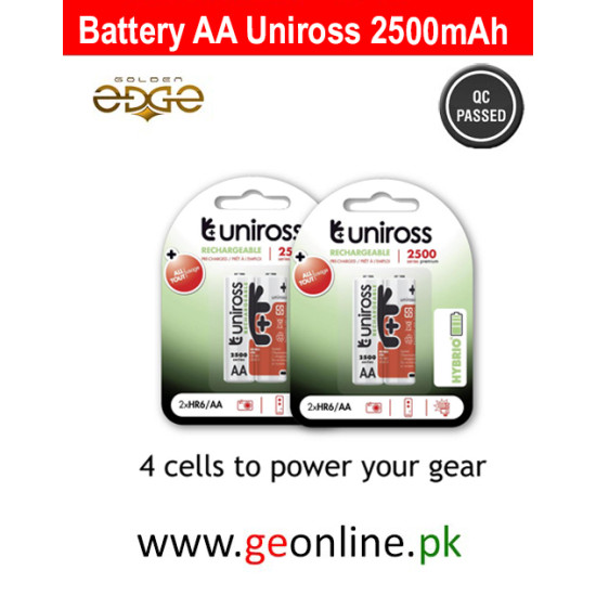 Battery AA Uniross 4 Cell 2500mAh Battery AA Uniross 4 Cell 2500mAh