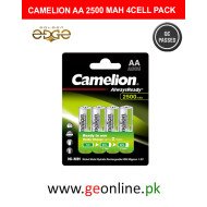 Combo 1.5V Device Supported AA Camelion 2500mAh Always Ready Rechargeable 4 Cells