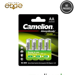 Combo 1.5V Device Supported AA Camelion 2500mAh Always Ready Rechargeable 4 Cells Combo 1.5V Device Supported AA Camelion 2500mAh Always Ready Rechargeable 4 Cells