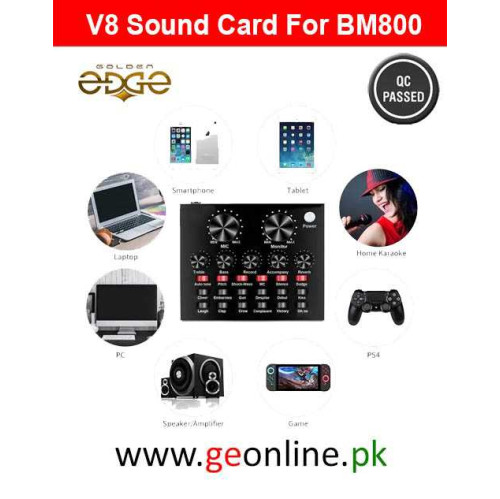ICON Portable 18 Sound Effects V8 ABS Live Sound Card Set Mobile Phone Computer Game Live Sound Card