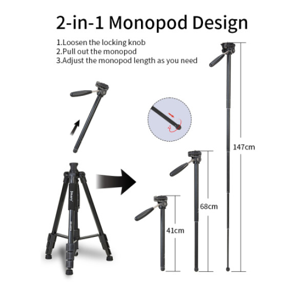 Jmary KP-2274 Professional Overhead Tripod