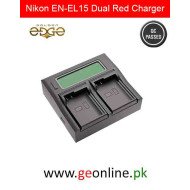 Dual Smart Charger with LCD Screen for Nikon EN-EL15 Nikon d7000, v1, d600, d800, d800e, d7100, d610, d810, d810a, d750, d7200, d500 cameras