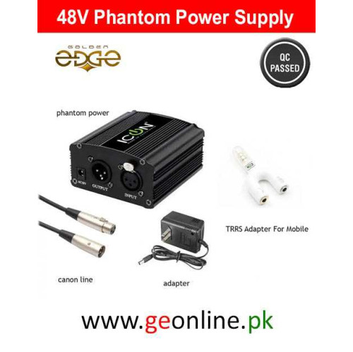 48V Phantom Power Supply with XLR Cable And Adapter 48V Phantom Power Supply with XLR Cable And Adapter