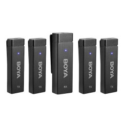 MIC BOYA BY-W4 Ultra-Compact Four-Channel 2.4GHz Wireless Microphone System with 2 year warranty