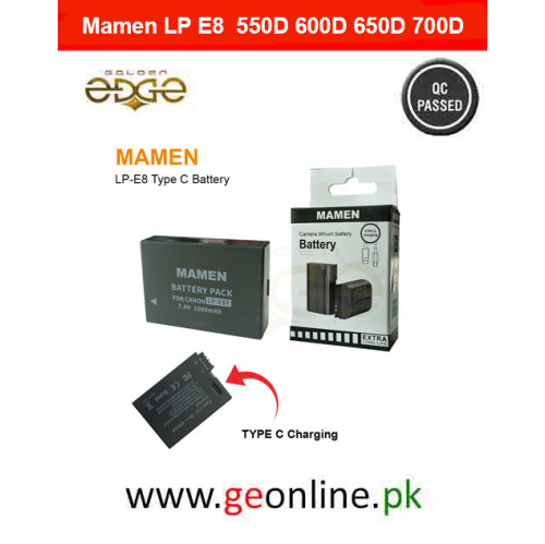 Canon LP-E8 Mamen Battery for EOS 550D, 600D, 650D & 700D DSLR Cameras