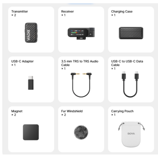 BOYAMIC 2-02 AI-Powered Mini Wireless Microphone