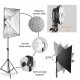 Continues Light Softbox 4 Bulb E27 Kit For Video Lighting 50x70 cm With 8806 Linco Stand