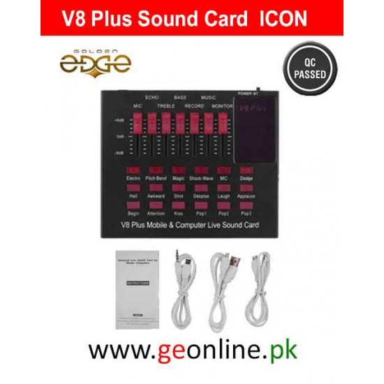 V8 Plus Sound Card Live Universal Internet Outdoor Live Broadcast Equipment ST TL Models V8PLUS English version