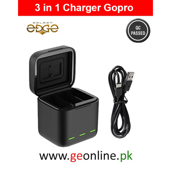 3 in 1 Charger Gopro Telesin 3 Batteries charging Case For Hero 9,10,11