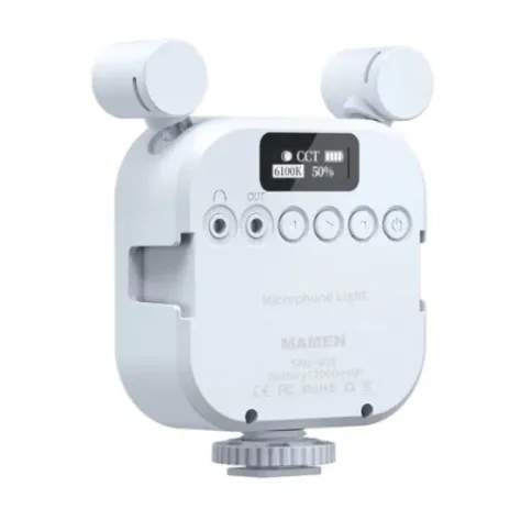 MEMEN RGB LED Light V-03 With Mic White