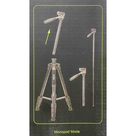 Icon Tripod 7810 Professional Overhead Tripod Plus Monopod Multipurpose For Mobiles, Mirrorless Cameras, DSLR etc