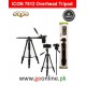 Icon Tripod 7812 Professional Overhead Tripod Plus Monopod Multipurpose For Mobiles, Mirrorless Cameras, DSLR etc