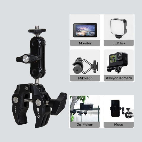 Jmary SR-56 Super Clamp for Mobile / Gopro / Camera