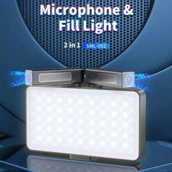 MAMEN SML-V02 Professional Double Microphone RGB and Bi-Color Led Pocket Camera fill light MAMEN SML-V02 Professional Double Microphone RGB and Bi-Color Led Pocket Camera fill light