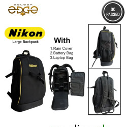 Nikon Large Backpack with Rain cover,Batteries Bag,Laptop Bag For DSLR Camera and its Accessories Nikon Large Backpack with Rain cover,Batteries Bag,Laptop Bag For DSLR Camera and its Accessories