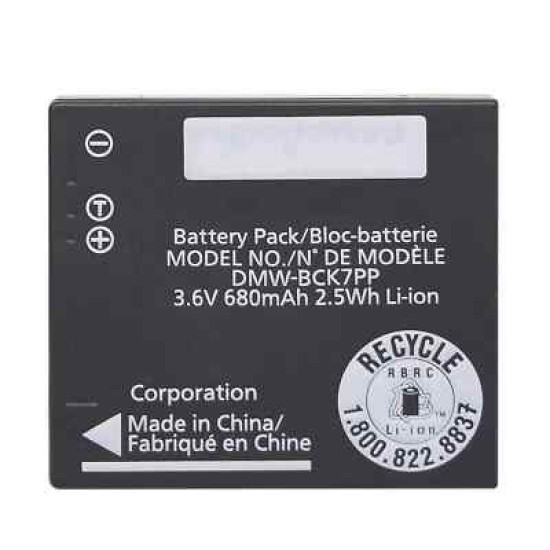 DMW-BCK7E Suitable for Camera Battery S1 S3 FH2 FH5 FH4 SZ1 SZ7 FP5 FP7