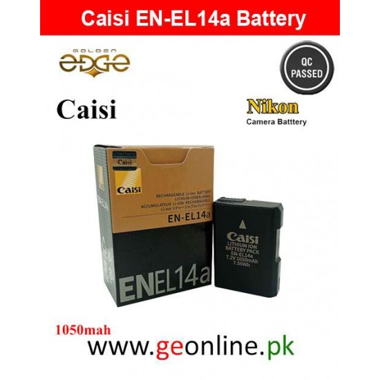 Nikon EN-EL14 Rechargeable Li-Ion Battery Caisi for Nikon D3100 DSLR, D3200 DSLR, D5100 DSLR, Coolpix P7700 and Coolpix P7000 Digital Cameras