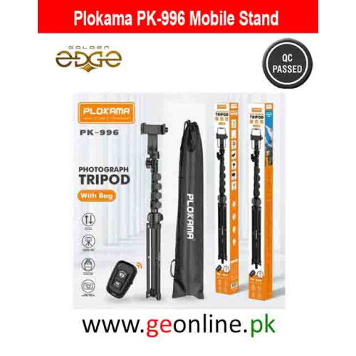 Plokama PK‑996 Photograph Tripod Stand (50 cm – 170 cm) with Bluetooth Remote