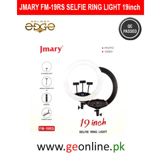 Jmary FM-19RS 19 inch LED Selfie Ring Light LCD Display Touch Screen Dimmable Light Makeup Ring Light