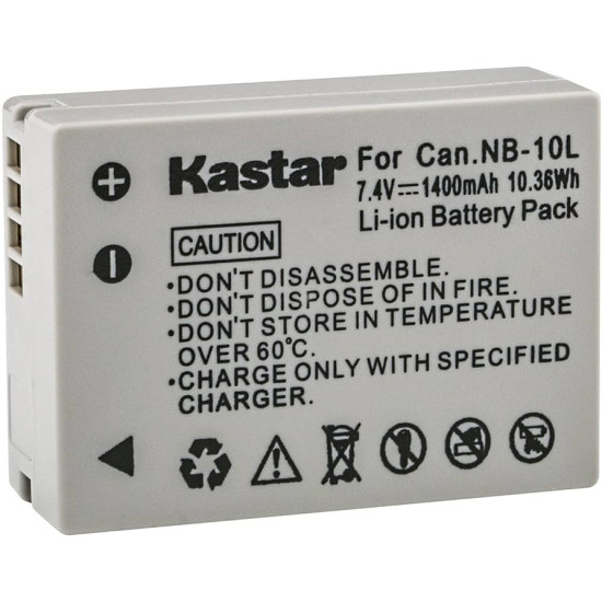 Kaster NB-10L Battery | Canon Replacement Rechargeable Battery