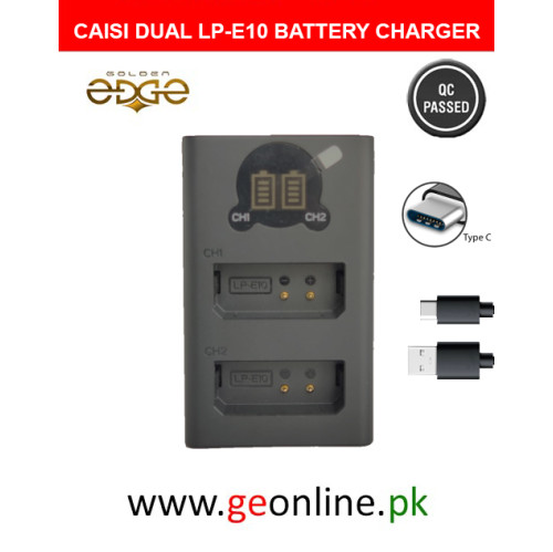 Caisi LC-E10 Dual Battery Charger for Canon EOS Rebel Series