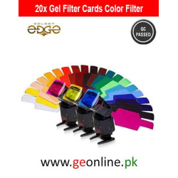20‑Piece Gel Filter Cards for Speedlight Flash 