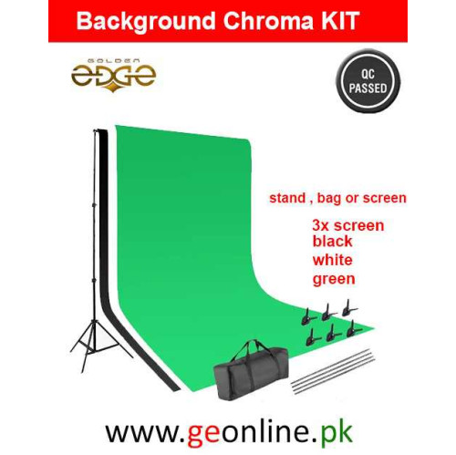 Chroma Backdrop Kit with 3pcs Cloths – Professional Video Recording Background Set