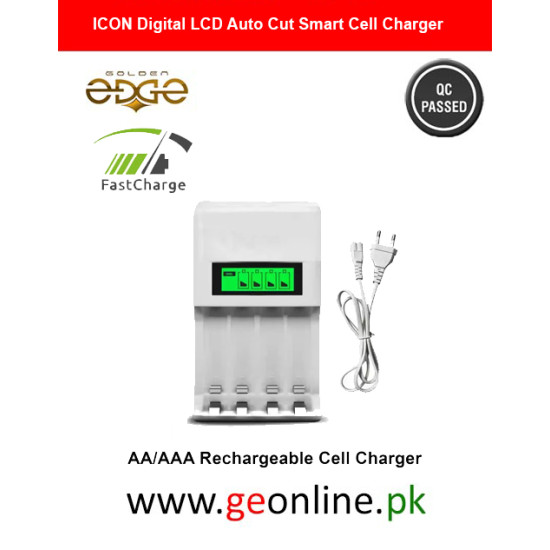 ICON Digital LCD Auto Cut Smart Cell Charger AA AAA Multichannel