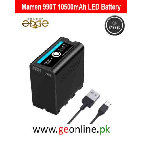 Mamen 990T LED Video Light with 10,500 mAh Battery