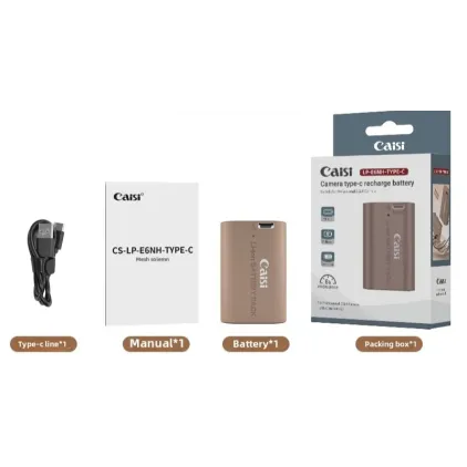 Caisi LP-E6NH Type-C Rechargeable Camera Battery for Canon Caisi LP-E6NH Type-C Rechargeable Camera Battery for Canon