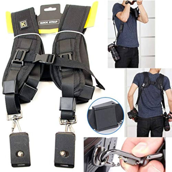 Buy Quick Camera Double Shoulder Strap – Dual Sling Belt for DSLR | Best Price in Pakistan