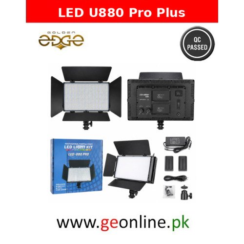 LED U880 Pro Plus 50W Bi-Color LED Panel Light With Battery And Charger LED U880 Pro Plus 50W Bi-Color LED Panel Light With Battery And Charger