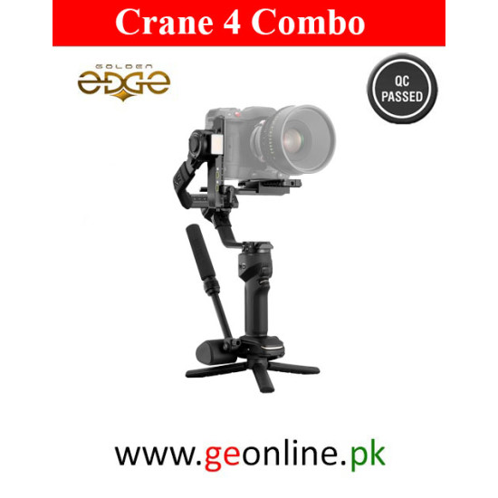 ZHIYUN Crane 4 Combo – 3-Axis Gimbal Stabilizer for DSLR & Mirrorless Cameras