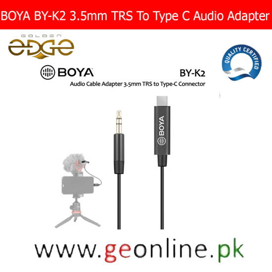 BOYA BY-K2 3.5mm TRS To Type C Audio Adapter 3 Year Warranty BOYA BY-K2 3.5mm TRS To Type C Audio Adapter 3 Year Warranty