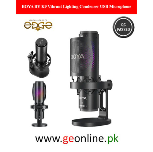 3 Year Warranty BOYA K9 Desktop Vibrant Lighting Condenser USB Microphone 3 Year Warranty BOYA K9 Desktop Vibrant Lighting Condenser USB Microphone