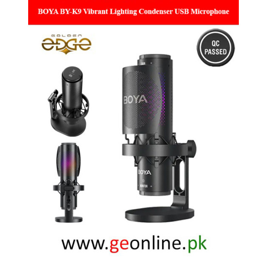 3 Year Warranty BOYA K9 Desktop Vibrant Lighting Condenser USB Microphone